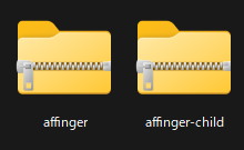 AFFINGER6は「zip」という形式で圧縮ファイル